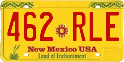 NM license plate 462RLE