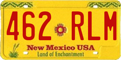 NM license plate 462RLM