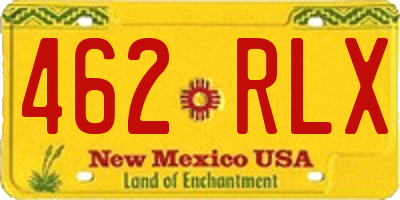 NM license plate 462RLX