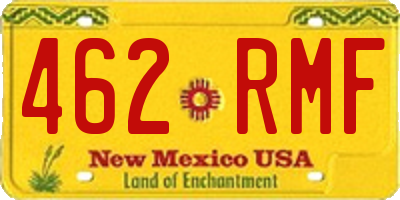 NM license plate 462RMF