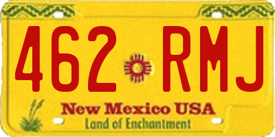 NM license plate 462RMJ