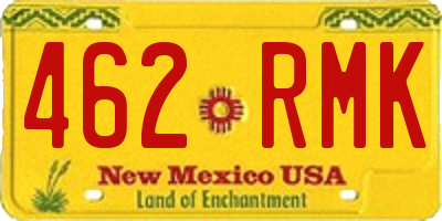 NM license plate 462RMK