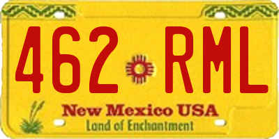 NM license plate 462RML