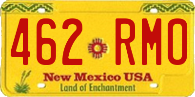 NM license plate 462RMO