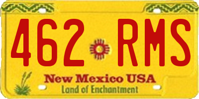 NM license plate 462RMS