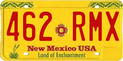 NM license plate 462RMX