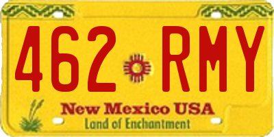 NM license plate 462RMY
