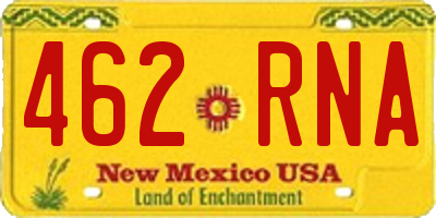 NM license plate 462RNA