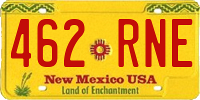 NM license plate 462RNE