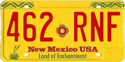 NM license plate 462RNF