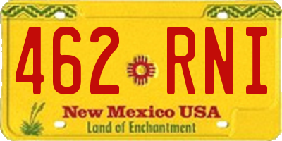 NM license plate 462RNI
