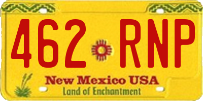 NM license plate 462RNP