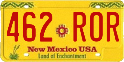 NM license plate 462ROR