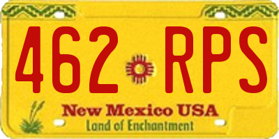 NM license plate 462RPS