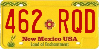 NM license plate 462RQD