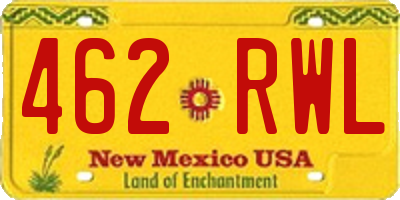 NM license plate 462RWL