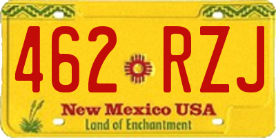 NM license plate 462RZJ