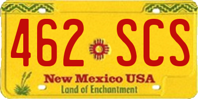 NM license plate 462SCS