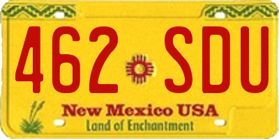 NM license plate 462SDU