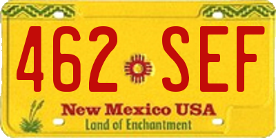 NM license plate 462SEF