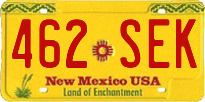 NM license plate 462SEK