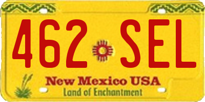 NM license plate 462SEL