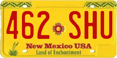 NM license plate 462SHU