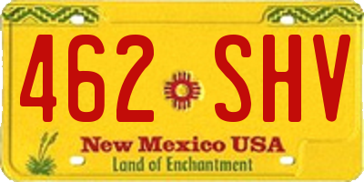 NM license plate 462SHV
