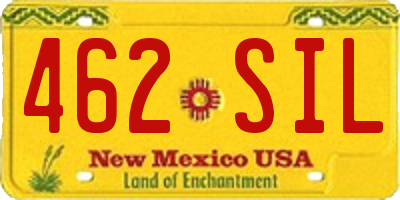 NM license plate 462SIL