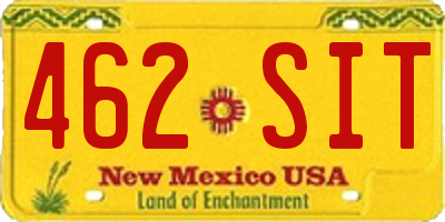 NM license plate 462SIT