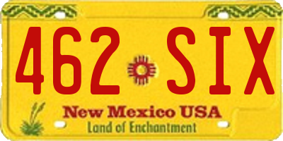 NM license plate 462SIX
