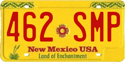 NM license plate 462SMP