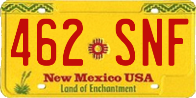 NM license plate 462SNF