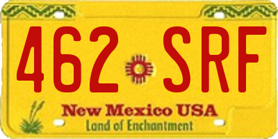 NM license plate 462SRF
