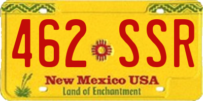 NM license plate 462SSR