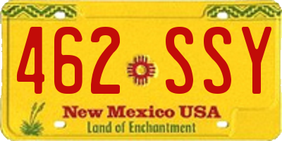 NM license plate 462SSY