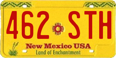 NM license plate 462STH