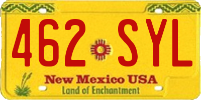 NM license plate 462SYL