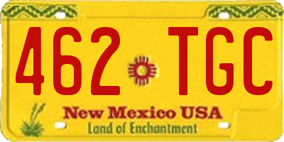 NM license plate 462TGC