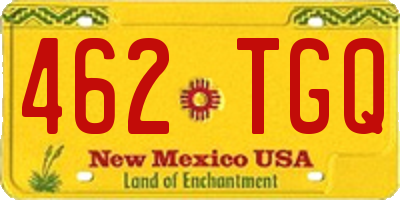 NM license plate 462TGQ