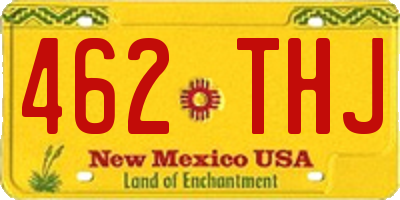 NM license plate 462THJ