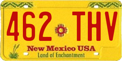 NM license plate 462THV