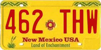 NM license plate 462THW