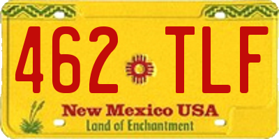 NM license plate 462TLF