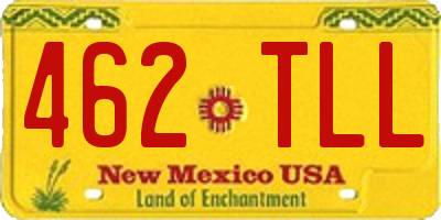 NM license plate 462TLL