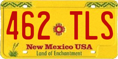 NM license plate 462TLS