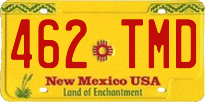 NM license plate 462TMD