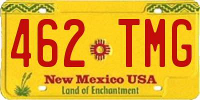 NM license plate 462TMG