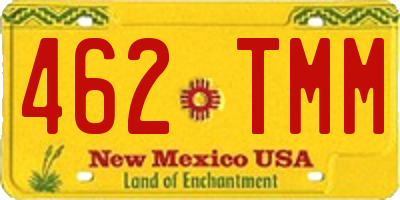 NM license plate 462TMM