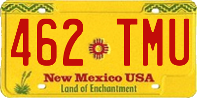 NM license plate 462TMU